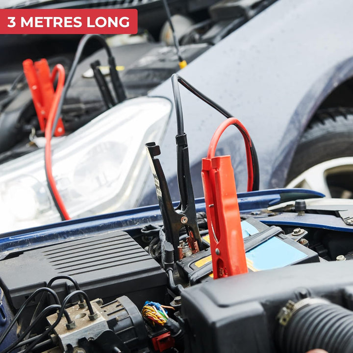 Starthilfekabel Auto 400 Ampere 3m Lang Starterkabel Pkw Überbrückungskabel Auto Van, LKW Farbcodier
