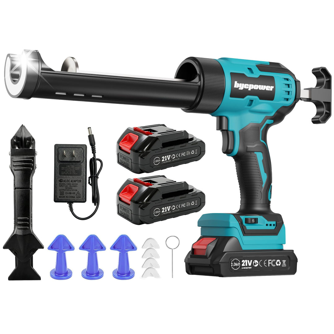 Akku-kartuschenpresse kompatibel mit Makita LXT-18V, 2x2000mAh Akkus, 6 Geschwindigkeiten, Max 1100L