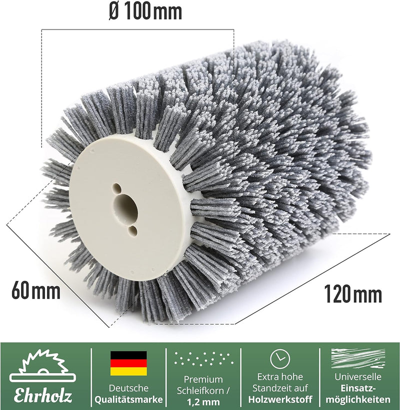 EHRHOLZ® Schleifbürste passend für Makita Bürstenschleifer 9741 | Strukturierbürste | Satinierbürste