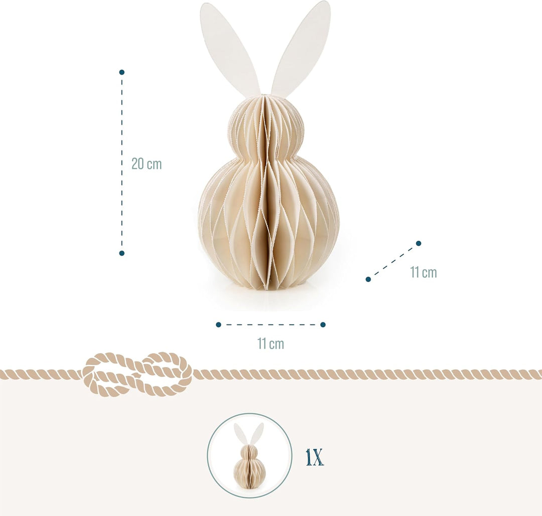 Osterhasen-Dekoration: Hasen-Osterdeko aus Papier, Osterhase Deko-Figur, Hase für Tisch & Ostergeste