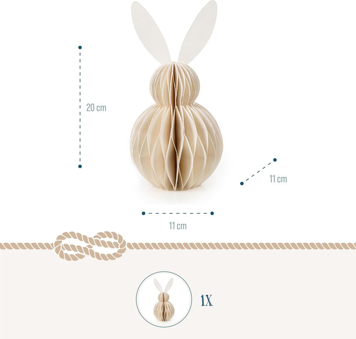Osterhasen-Dekoration: Hasen-Osterdeko aus Papier, Osterhase Deko-Figur, Hase für Tisch & Ostergeste