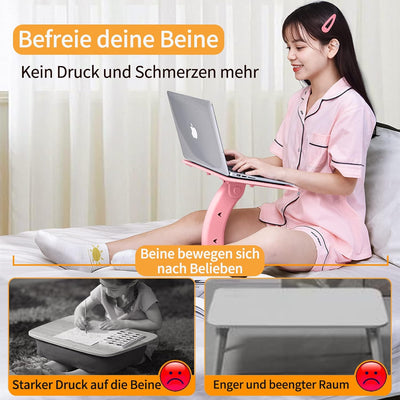 nediea Laptopständer Schreibtisch Einstellbarer, Tragbarer Faltbarer Laptop Ständer, Laptoptisch Lap