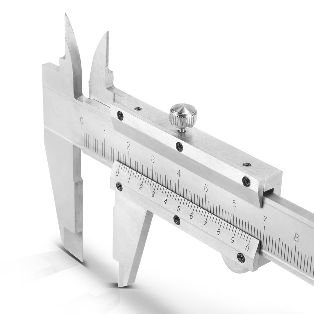 STAHLWERK Messschieber 0-150 mm DIN 862 Schieblehre/Messlehre aus gehärtetem Carbon-Stahl für Aussen