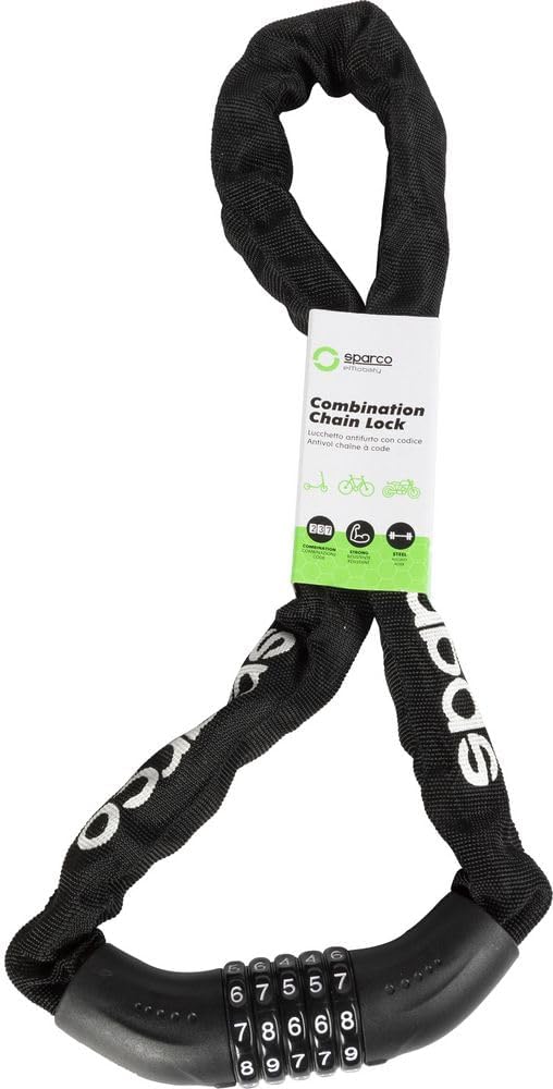Sparco Vorhängeschloss für Fahrrad, weich, gelb, aus Zinkstahl, Messing, ABS-PVC, mit Kombination