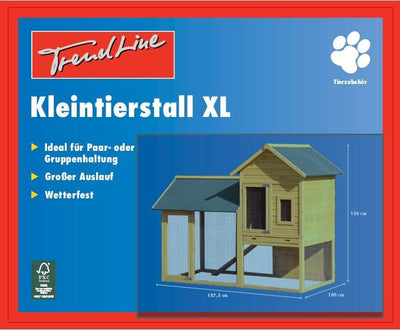 Trend Line Kleintierstall XL Hasenstall Kleintierhaus Kaninchenstall Freilauf