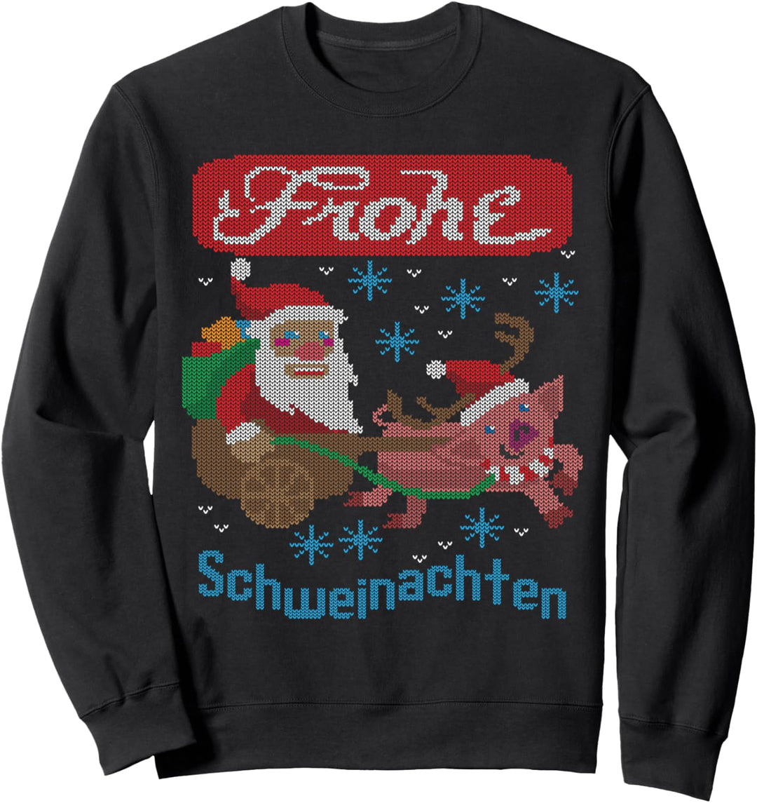 Frohe Schweinachten Weihnachten Schwein Ugly Sweater Witzig Sweatshirt