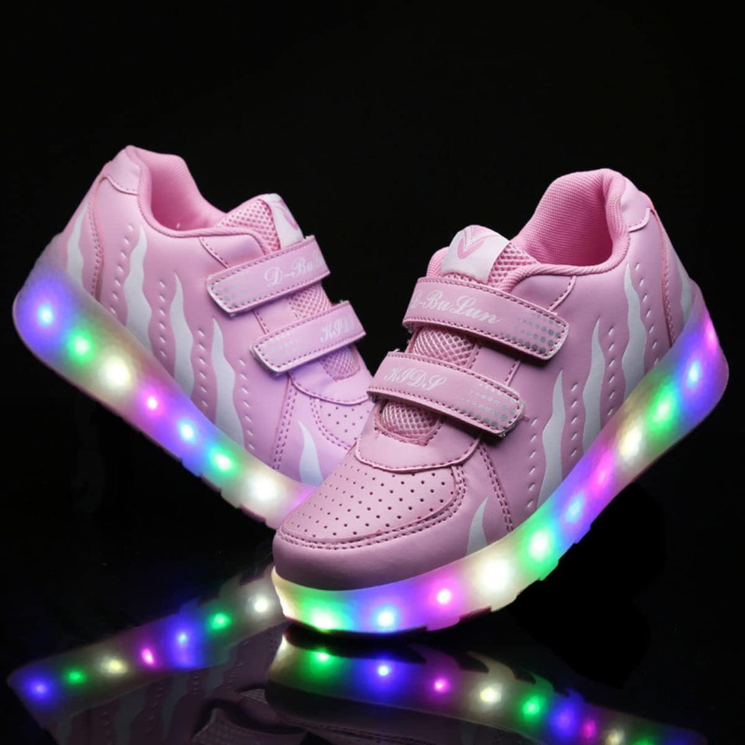 HUSKSWARE Kinder Sneaker 2-4 Räder Jungen Mädchen Sneaker Party Geburtstag Weihnachten 28 EU 028 Ros