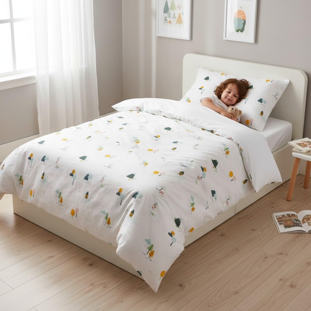 various Wendbare Babybettwäsche-Sets (60 x 120 cm), 100% Baumwolle, bestehend aus Bettbezug und Kiss