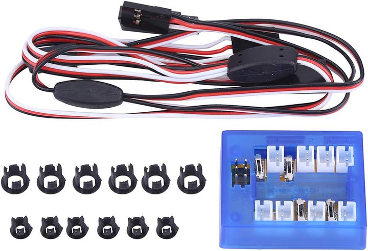 12-LED Auto Licht, Montieren Beleuchtung System Kit für 1/10 RC Auto, LKW, Crawler, Modelle, Spielze
