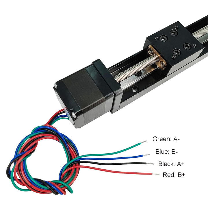 50mm effektive Verfahrlänge Mini Linear Rail Guide Gewindespindel T6x1 mit NEMA11 Schrittmotor für D