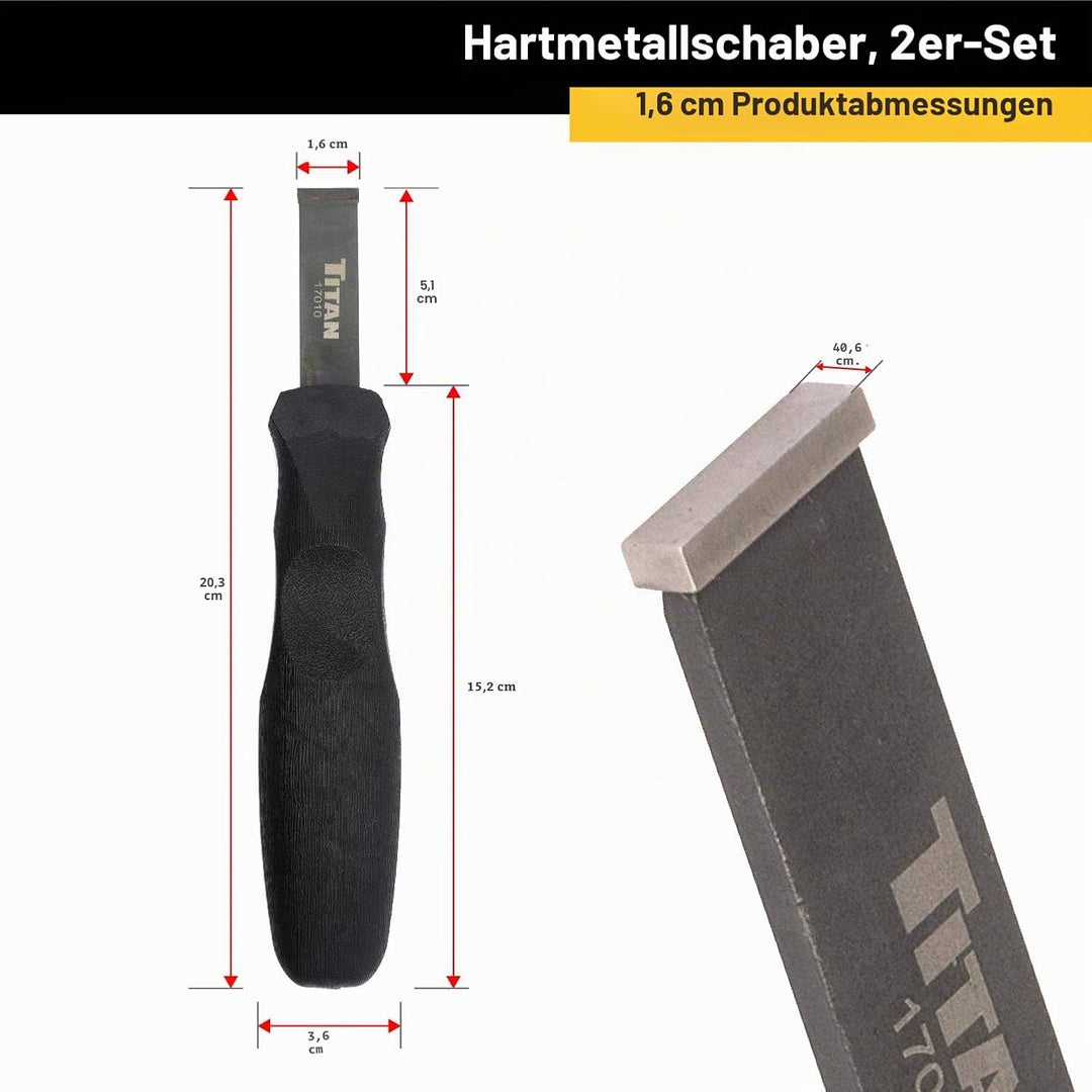 Titan 17016 Hartmetallschaber-Set, 2-teilig 2-Piece Set, 2-Piece Set
