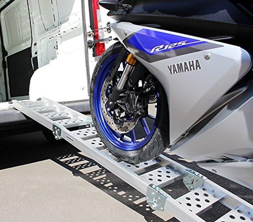 1x ConStands Alu III - Auffahrrampe für KTM 530 EXC Motorrad Alu Dreifach-Klappbar Auffahrschiene bi