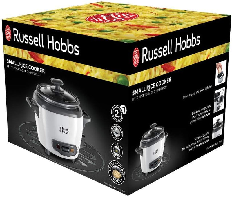 Russell Hobbs Reiskocher mini [small] 0,4l (Warmhaltefunktion, antihaftbeschichteter Gartopf, Reislö