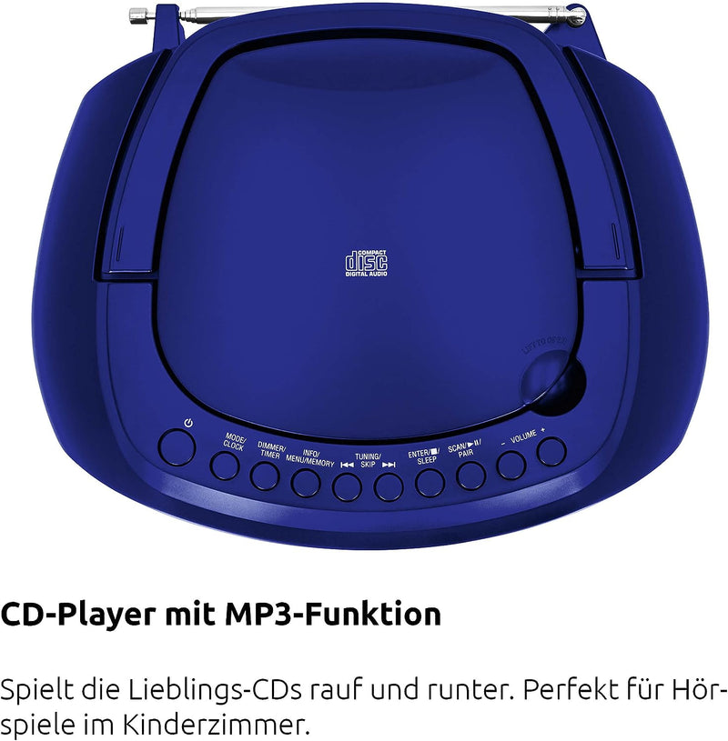 TechniSat DIGITRADIO 1990 - Stereo-Boombox mit DAB+/UKW-Radio und CD-Player (Bluetooth-Audiostreamin