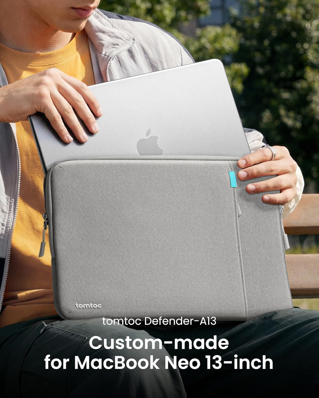 tomtoc 360° Tasche Hülle Entwickelt für 13 Zoll MacBook Neo A3404 (2026) mit A18 Pro Chip, Wasserabw