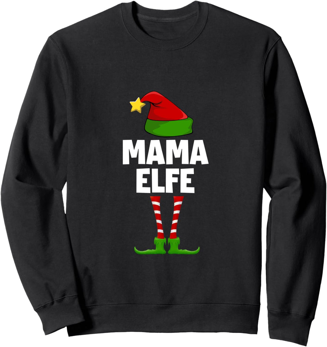 Mama Elfe Partnerlook Familien Elfen Outfit Xmas Weihnachts Sweatshirt