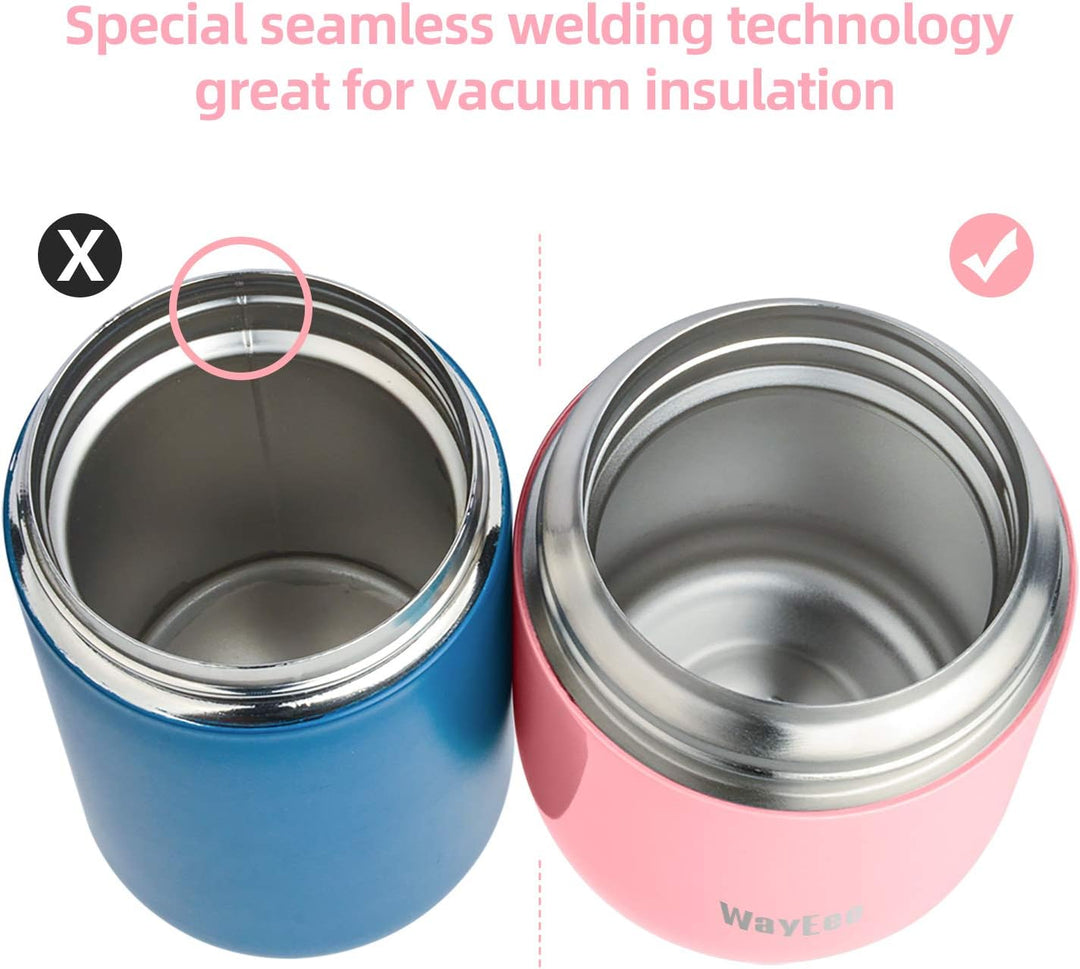 Thermobehälter für Essen 450ml Speisegefäss Edelstahl Speisebehälter Babybrei Isolierbehälter mit Lö