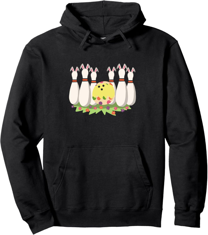 Bowling Osterhase Familie passende Bowling Bowler Kostüm Pullover Hoodie