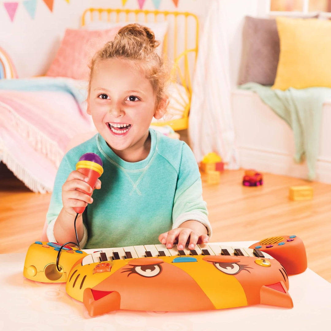 B. toys Meowsic Katzen Keyboard – Spielzeug Piano mit Mikrofon und Musik – Kinder Klavier Spielzeug