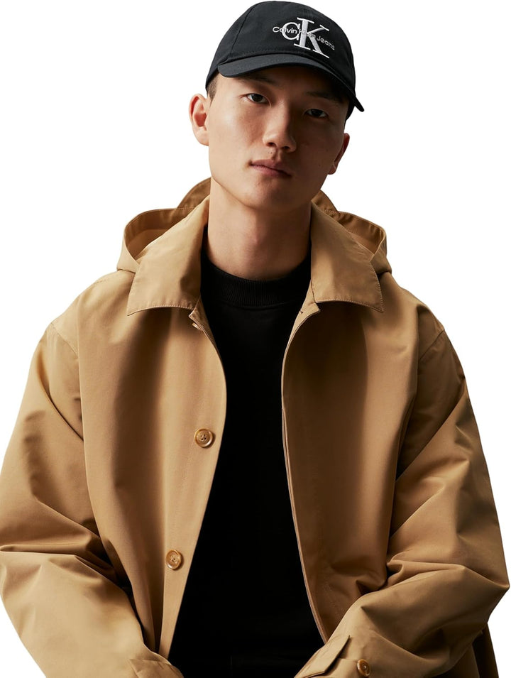Calvin Klein Herren Cap Monogram Basecap Einheitsgrösse Schwarz (Black Other Version), Einheitsgröss