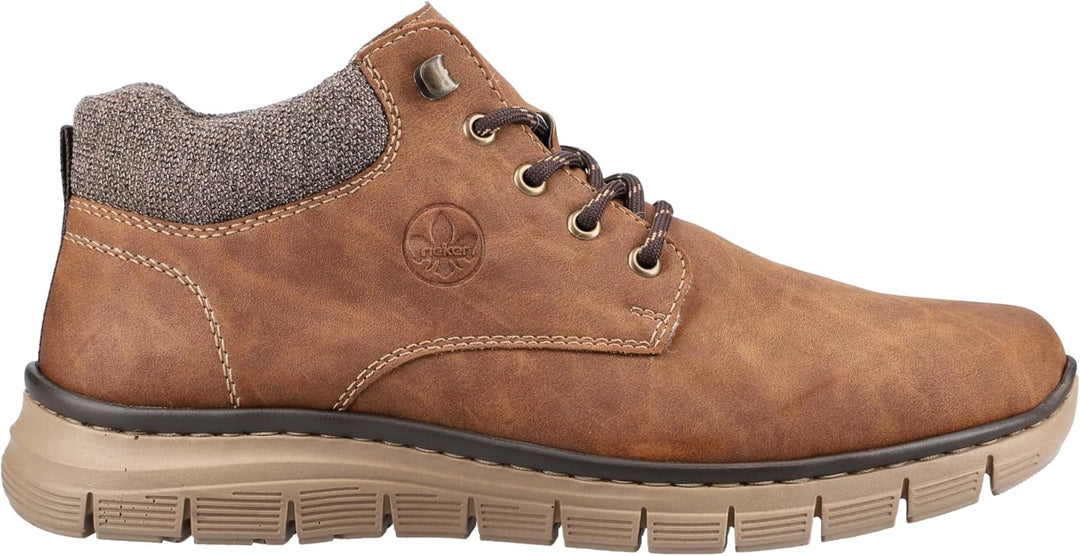 Rieker Herren Bequemschuhe B5632, Männer Schnürhalbschuhe 41 EU Braun, 41 EU Braun
