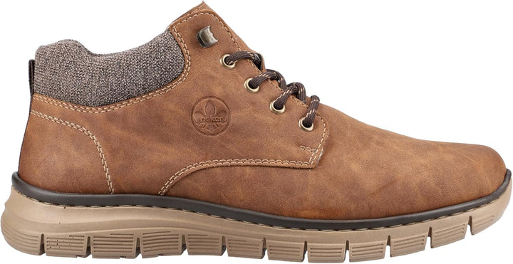 Rieker Herren Bequemschuhe B5632, Männer Schnürhalbschuhe 41 EU Braun, 41 EU Braun