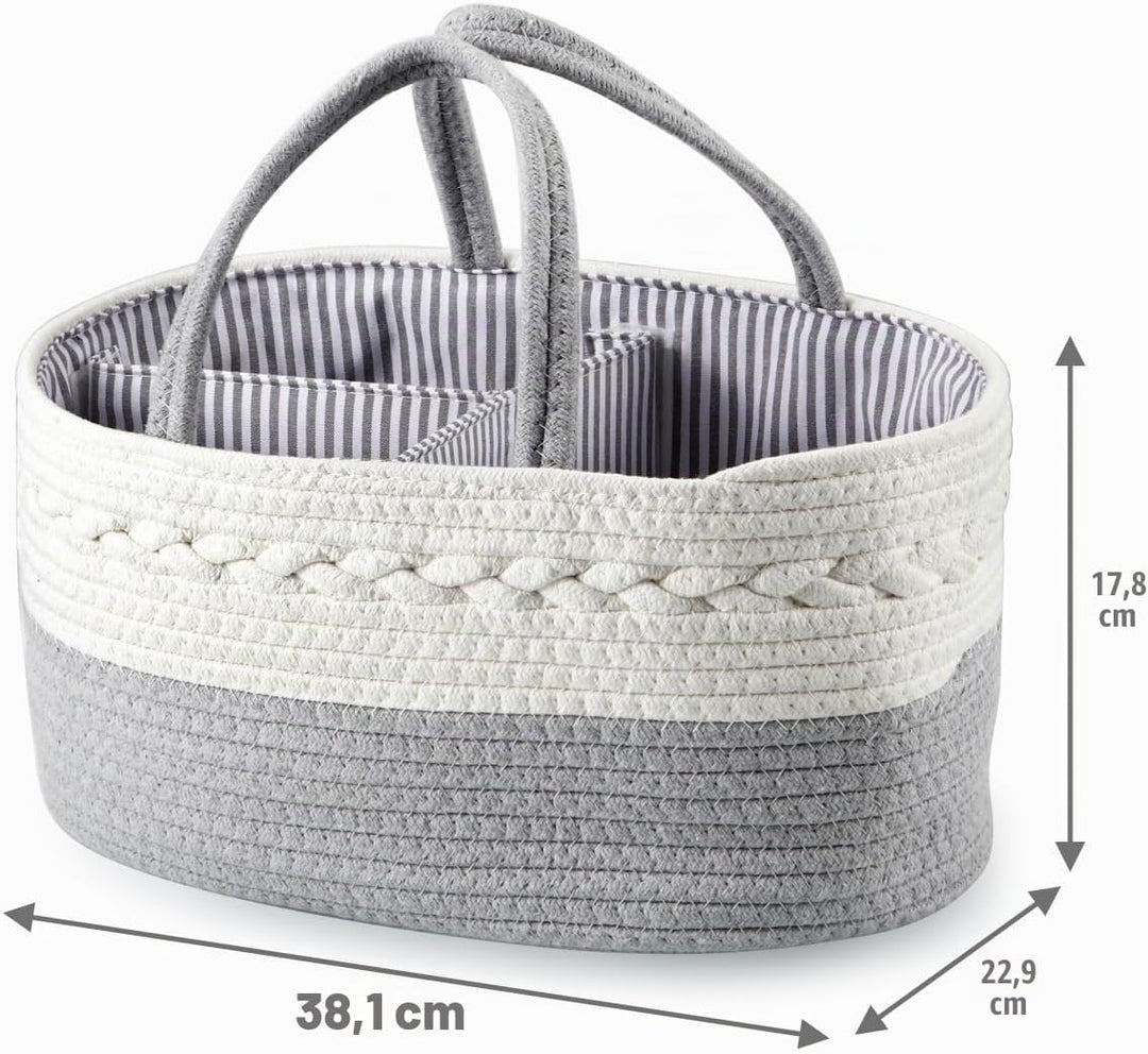 PandaEar Baby-Wickeltasche für Jungen und Mädchen, tragbarer Baby-Wickelkorb, Reise-Baumwollseil, Wi