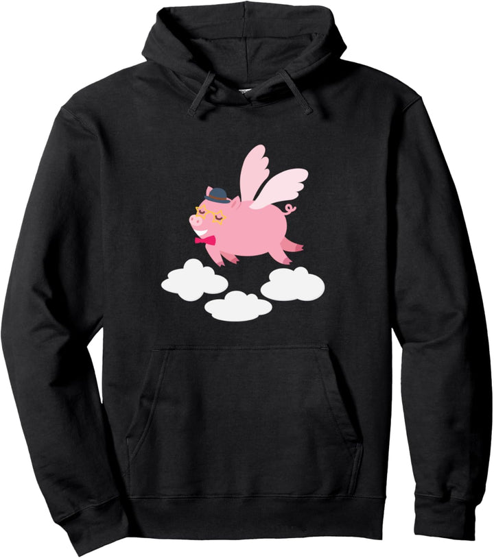 Engels Schwein mit Stern Brille Lustiges Geschenk Pullover Hoodie