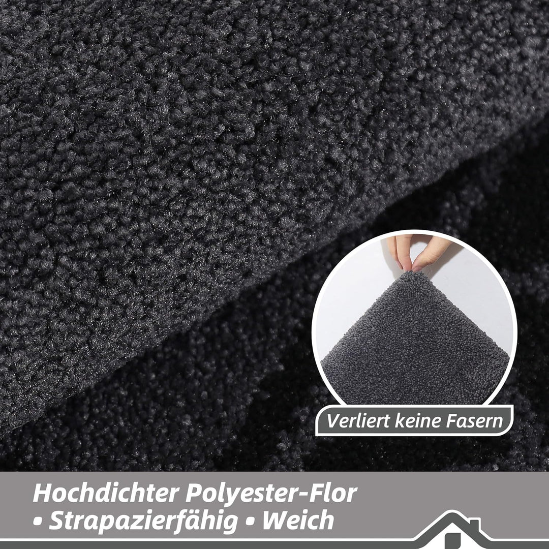 BEQHAUSE Fussabtreter Innen, 50 * 80 cm Fussmatte, Schmutzfangmatte Waschbar, TPR rutschfest Fussabt