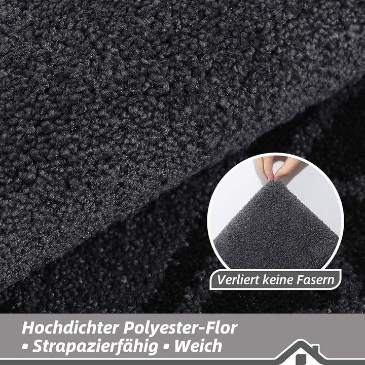 BEQHAUSE Fussabtreter Innen, 50 * 80 cm Fussmatte, Schmutzfangmatte Waschbar, TPR rutschfest Fussabt