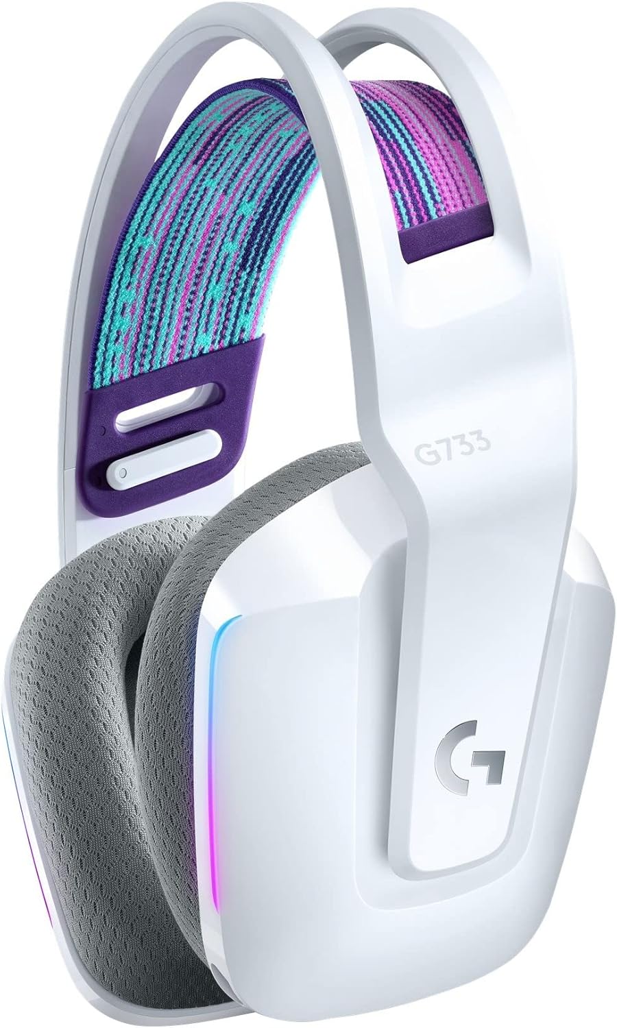 Logitech G733 LIGHTSPEED kabelloses Gaming-Headset mit Kopfbügel, LIGHTSYNC RGB, Blue VO!CE Mikrofon