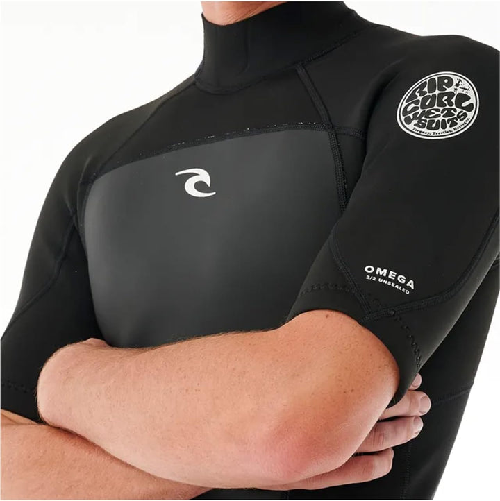 Rip Curl Mens Omega 2mm Back Zip Shorty Wetsuit 11LMSP - Black, S