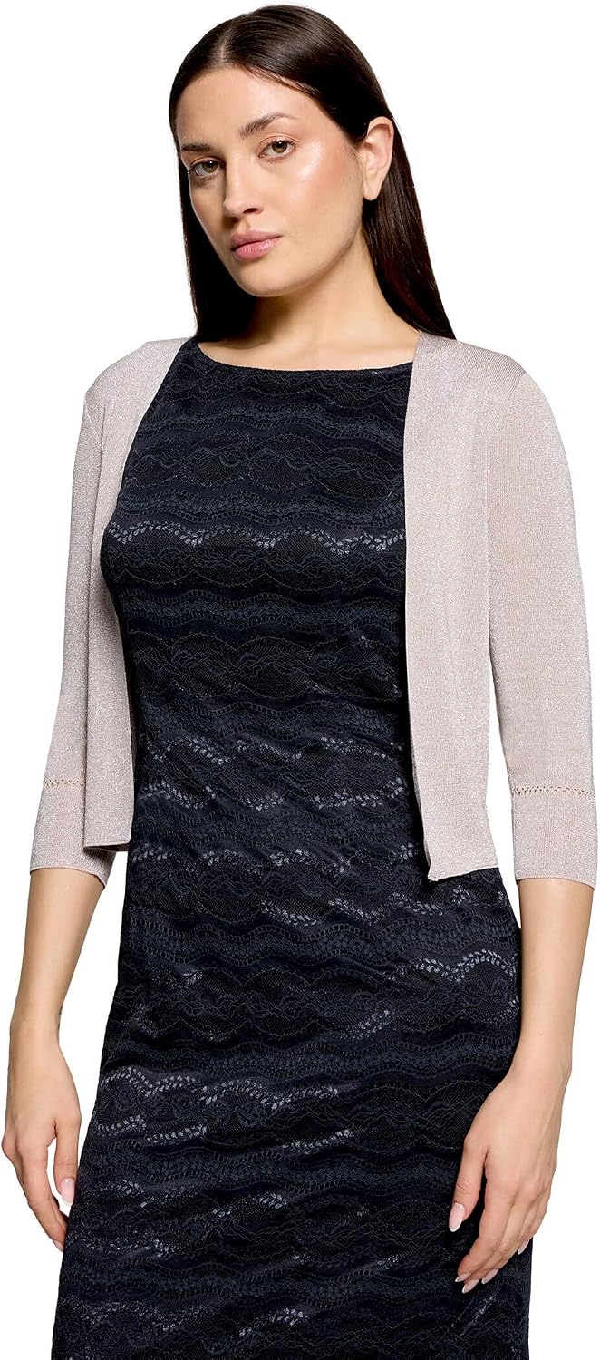 Vera Mont Damen Strickbolero ohne Verschluss XS Grau, XS Grau