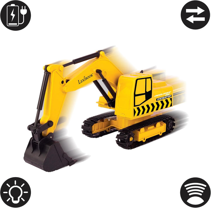 Lexibook, Crosslander® pro RC Excavator, Ferngesteuerter Baggerlader, automatischer Bagger, Spieltep