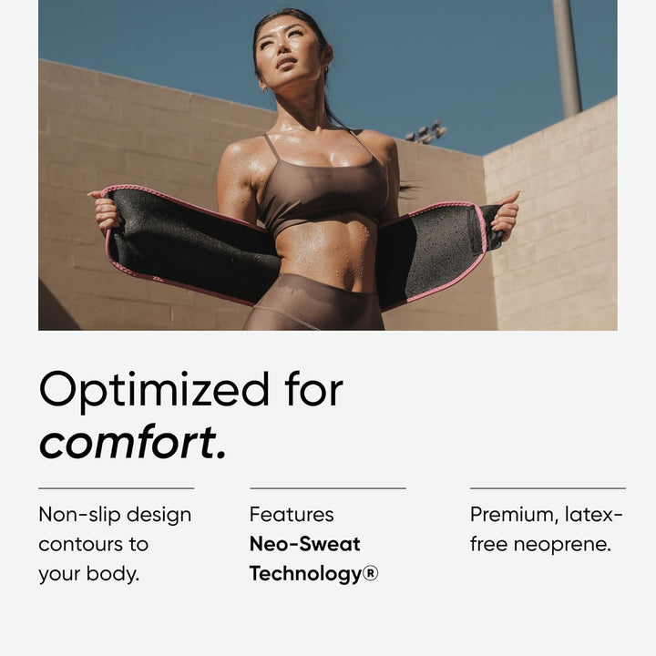 Sports Research Bauchgurt „Sweet Sweat“ zur Förderung der Schweissbildung am Bauch, Pinkes Logo, Lar