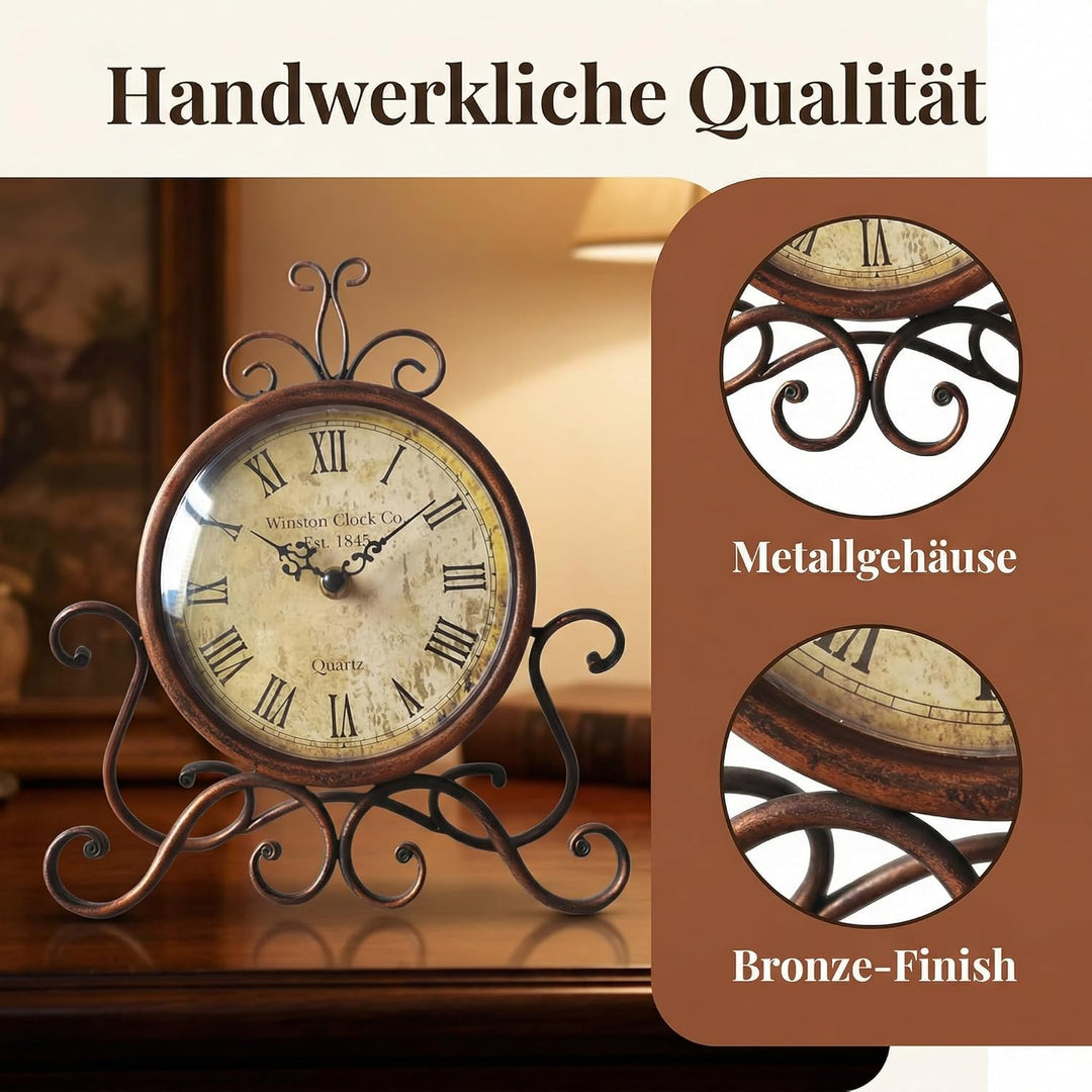 iplusmile Stumme Tischuhr Vintage-kaminuhr Für Wohnzimmer Schlafzimmer Keine Batterie Hochwertige Ma