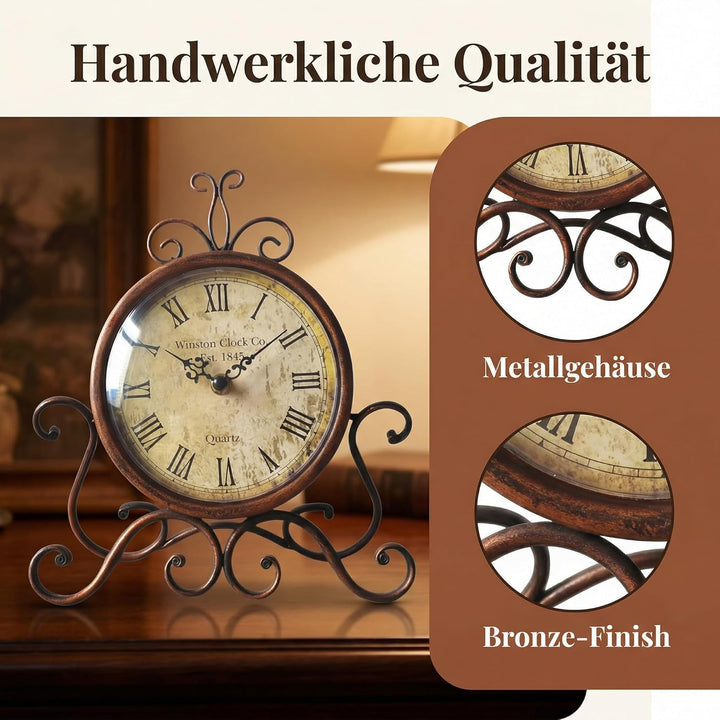 iplusmile Stumme Tischuhr Vintage-kaminuhr Für Wohnzimmer Schlafzimmer Keine Batterie Hochwertige Ma