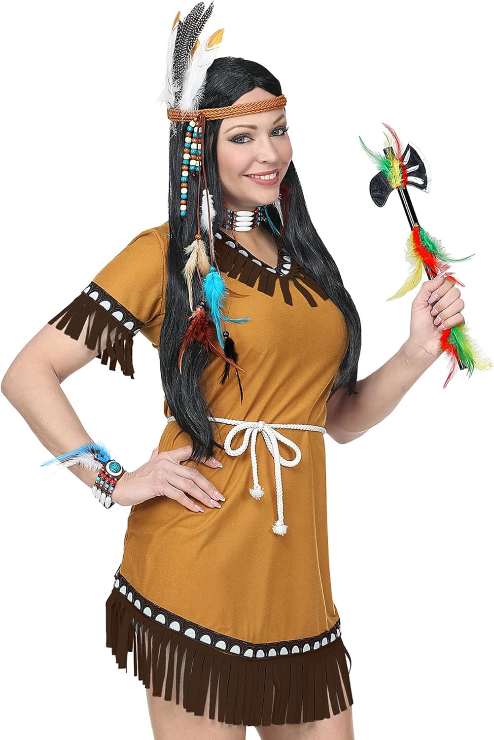 W WIDMANN MILANO Party Fashion 95799 - Indianer Set, Schmuckset, Accessoire, Western, Faschingskostü