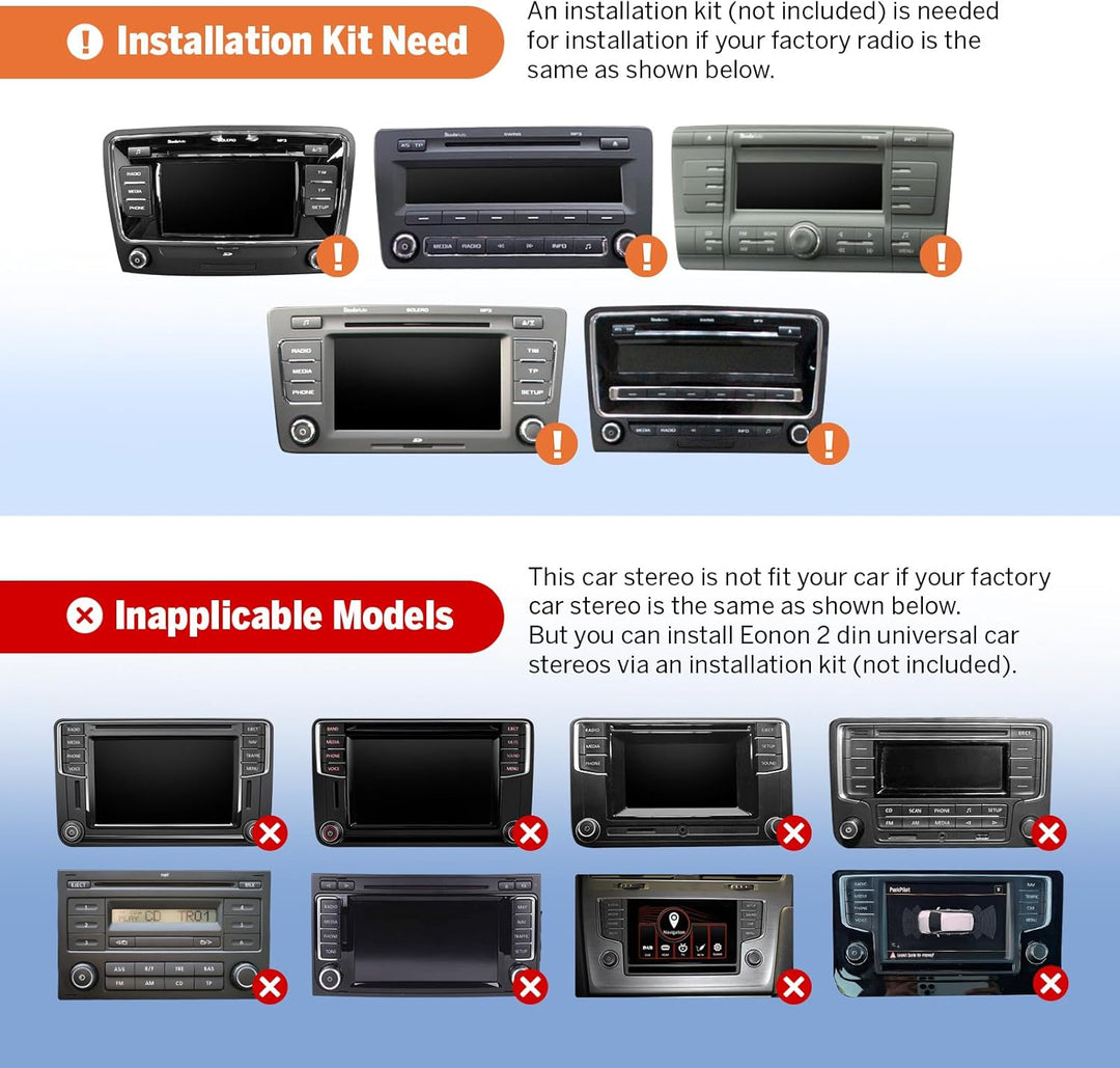 Eonon 9 Zoll für Volkswagen SEAT Skoda Golf VI/V Polo Touran T5 Android 14 3+32GB Car Stereo GPS Car