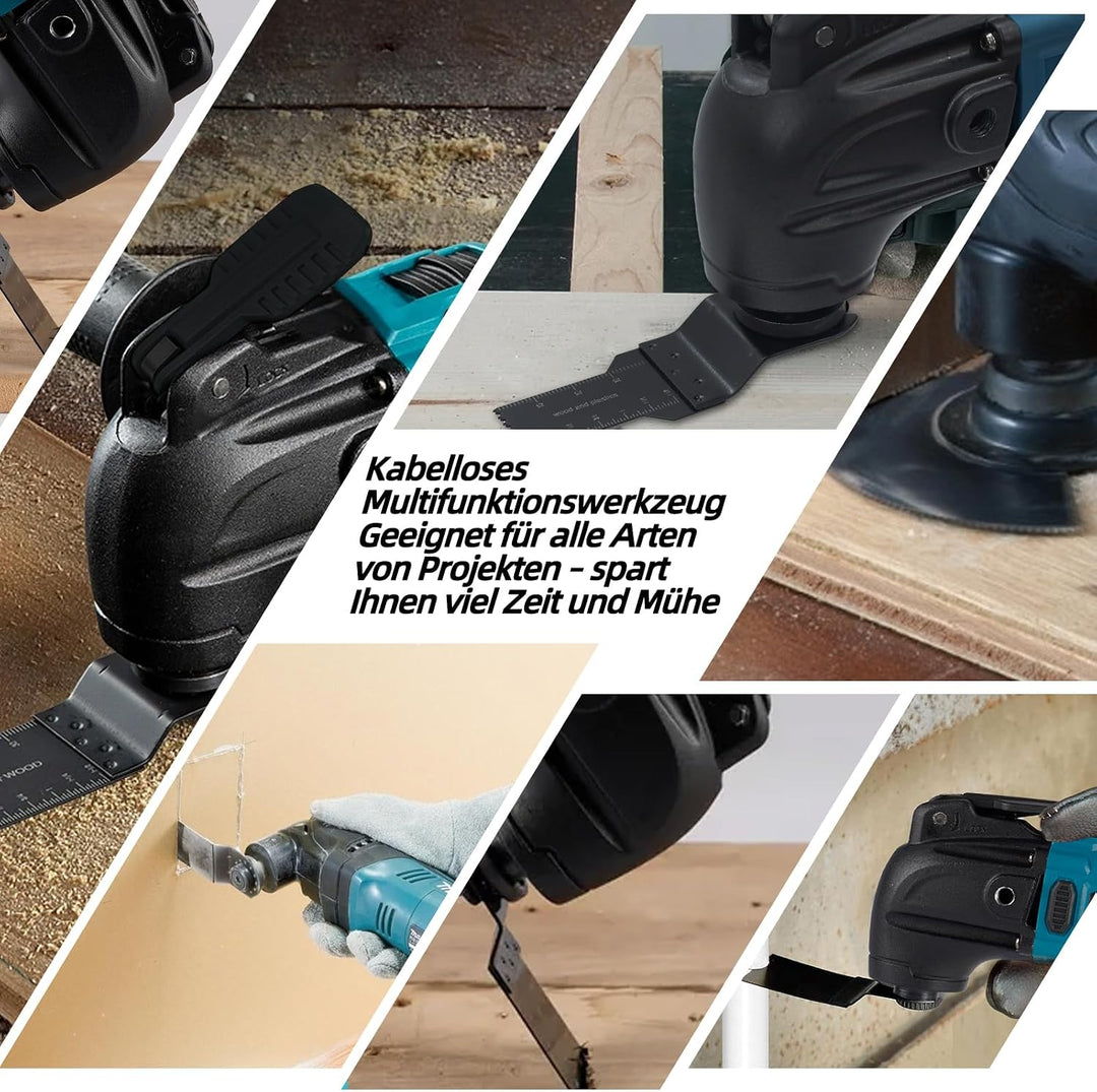Akku Multitool Kompatibel mit Makita 18V, Oszillationswerkzeug mit 6 Geschwindigkeiten &amp; Bürstenlose