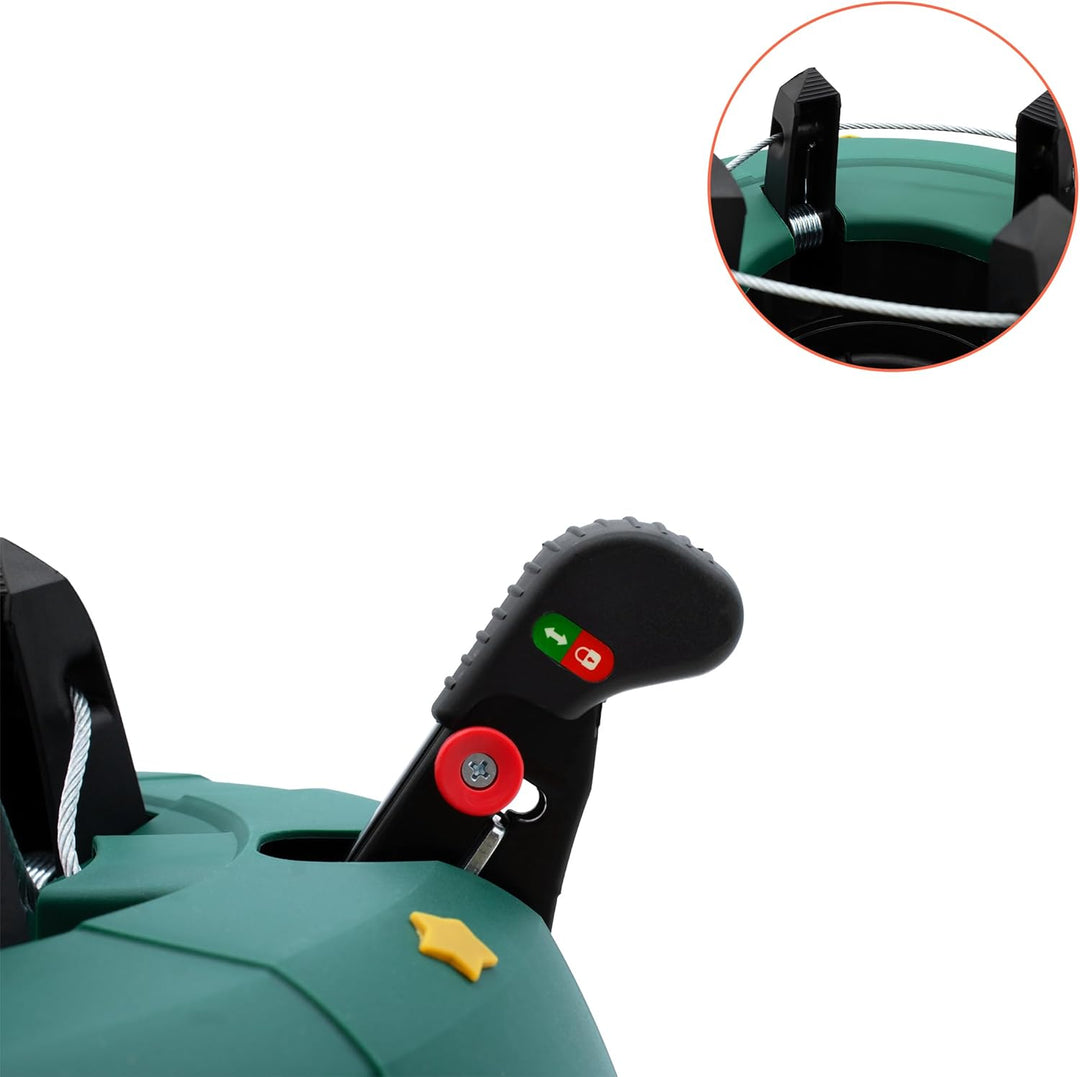 Christbaum Ständer grün mit Einseiltechnik und Fusshebel - 32 cm - Weihnachtsbaumständer mit Wassert