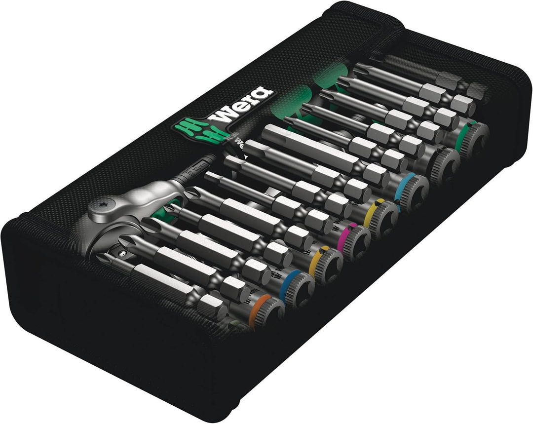 Wera Zyklop Speed-Knarrensatz 8100 SA 6, 1/4 Zoll-Antrieb, metrisch, Silber, 28-teilig, 05004016001