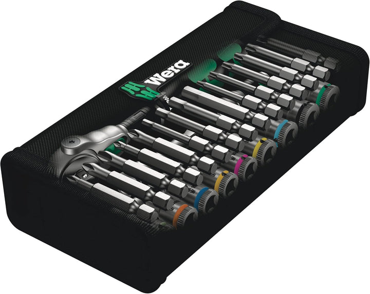 Wera Zyklop Speed-Knarrensatz 8100 SA 6, 1/4 Zoll-Antrieb, metrisch, Silber, 28-teilig, 05004016001