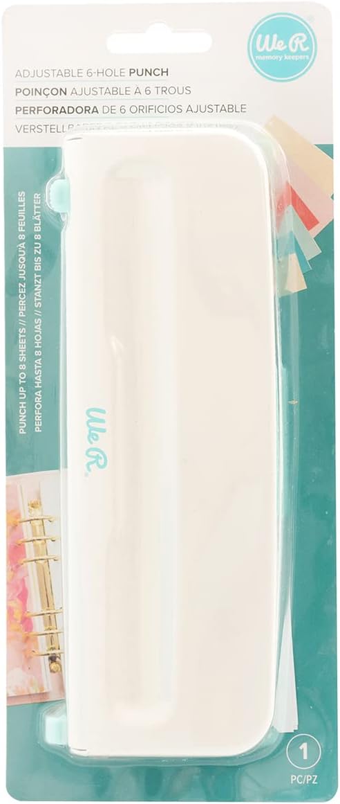 We R Memory Keepers 60000035 6-Lochstanzer We R Planer, Metall, Blau