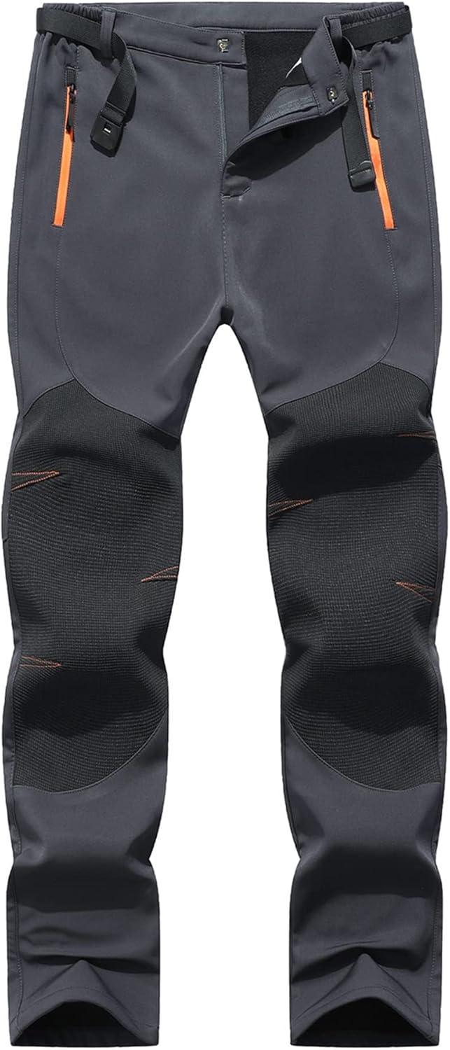 BenBoy Herren Wanderhose Wasserdicht Skihose Softshellhose Winddicht Outdoorhose Winter Warm Gefütte