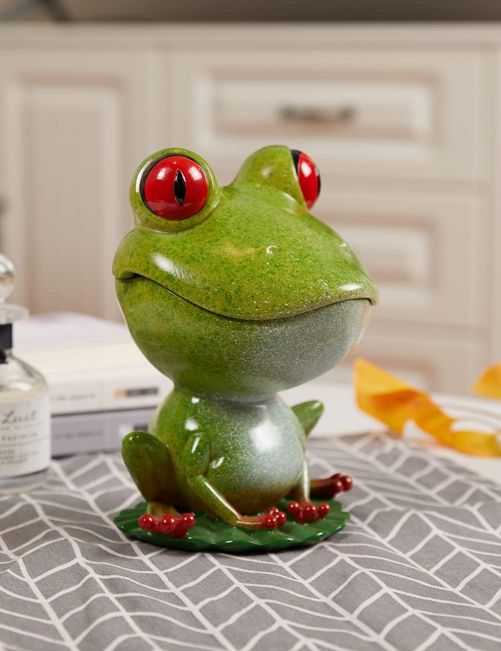 NENBOLEC Schmucktablett Nussschale Dessert Platte Frosch Skulptur Dekor Wohnzimmer Kunst Arts Polyre