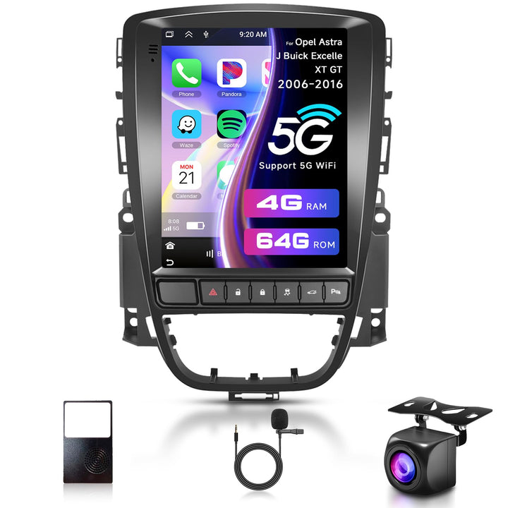 Rimoody 4G+64G Android Autoradio für Opel Astra J Buick Excelle XT GT 2009-2016 9.7 Zoll Kabellos Ca