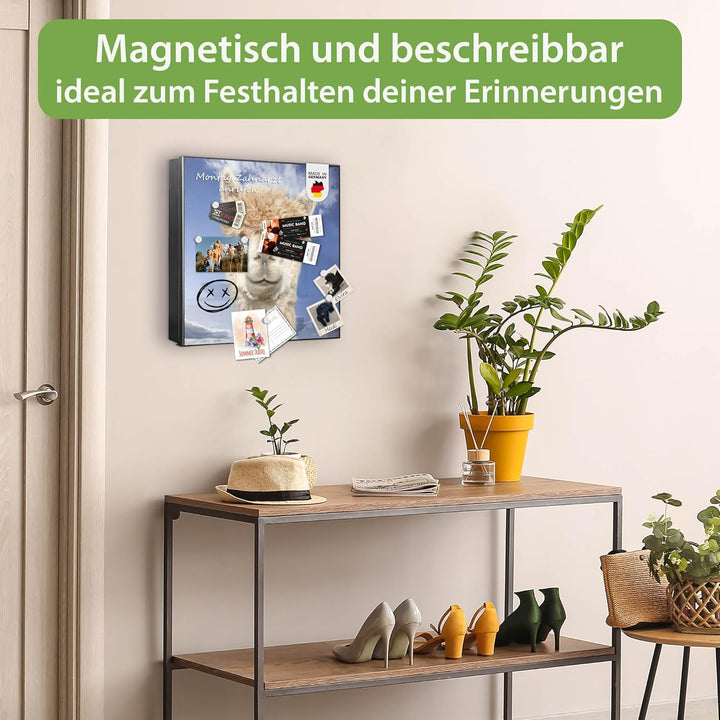 banjado Grosser Schlüsselkasten Metall - Schlüsselbox 30x30cm mit 32 Haken - Schlüsselkasten modern