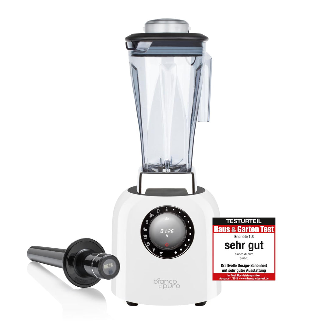 bianco di puro® Hochleistungsmixer Puro S Smoothie Maker 8 Mixprogramme 2 Liter Mixbehälter BPA-frei