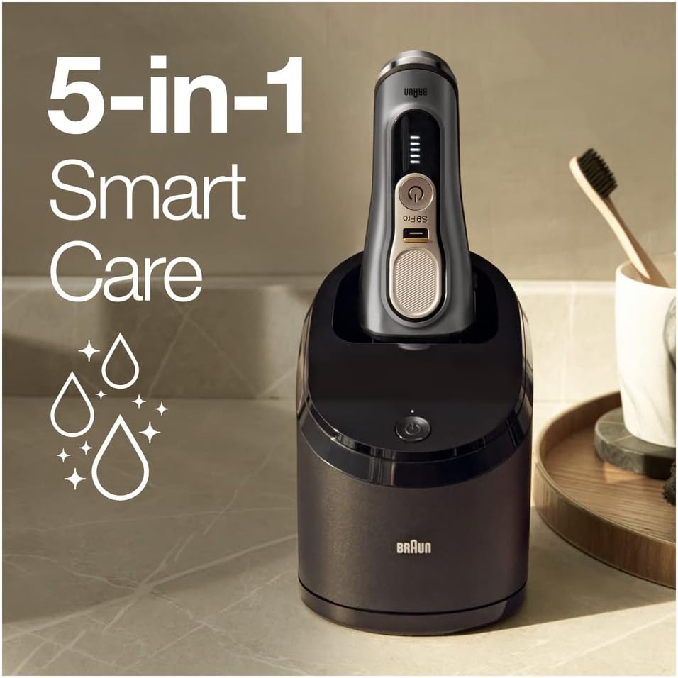 Braun Series 9 Pro Premium Elektrorasierer mit 4+1 Scherkopf, Rasierer Herren Elektrisch, ProLift Tr